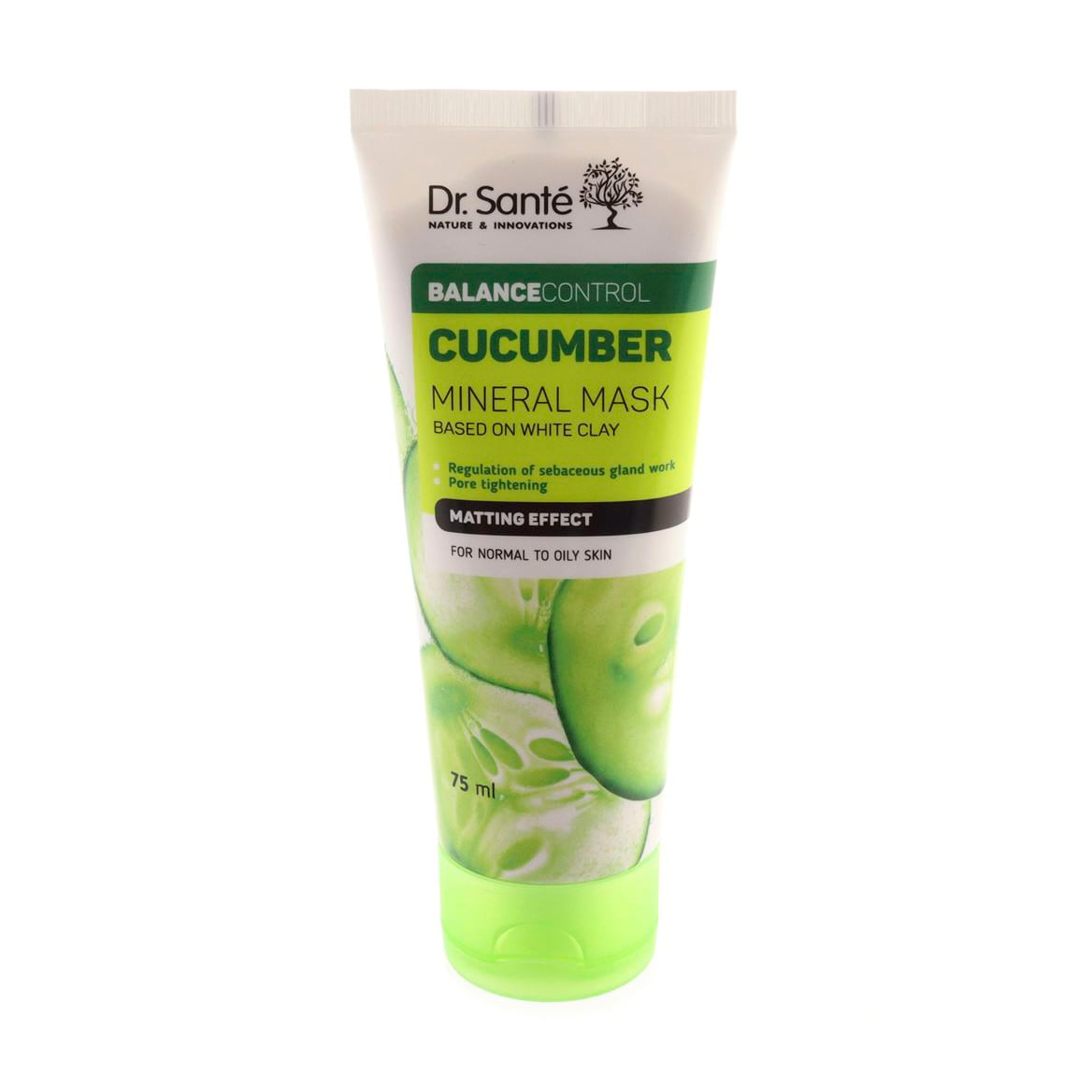 Маска-скраб для обличчя Dr.Sante Cucumber Balance Control, 75 мл
